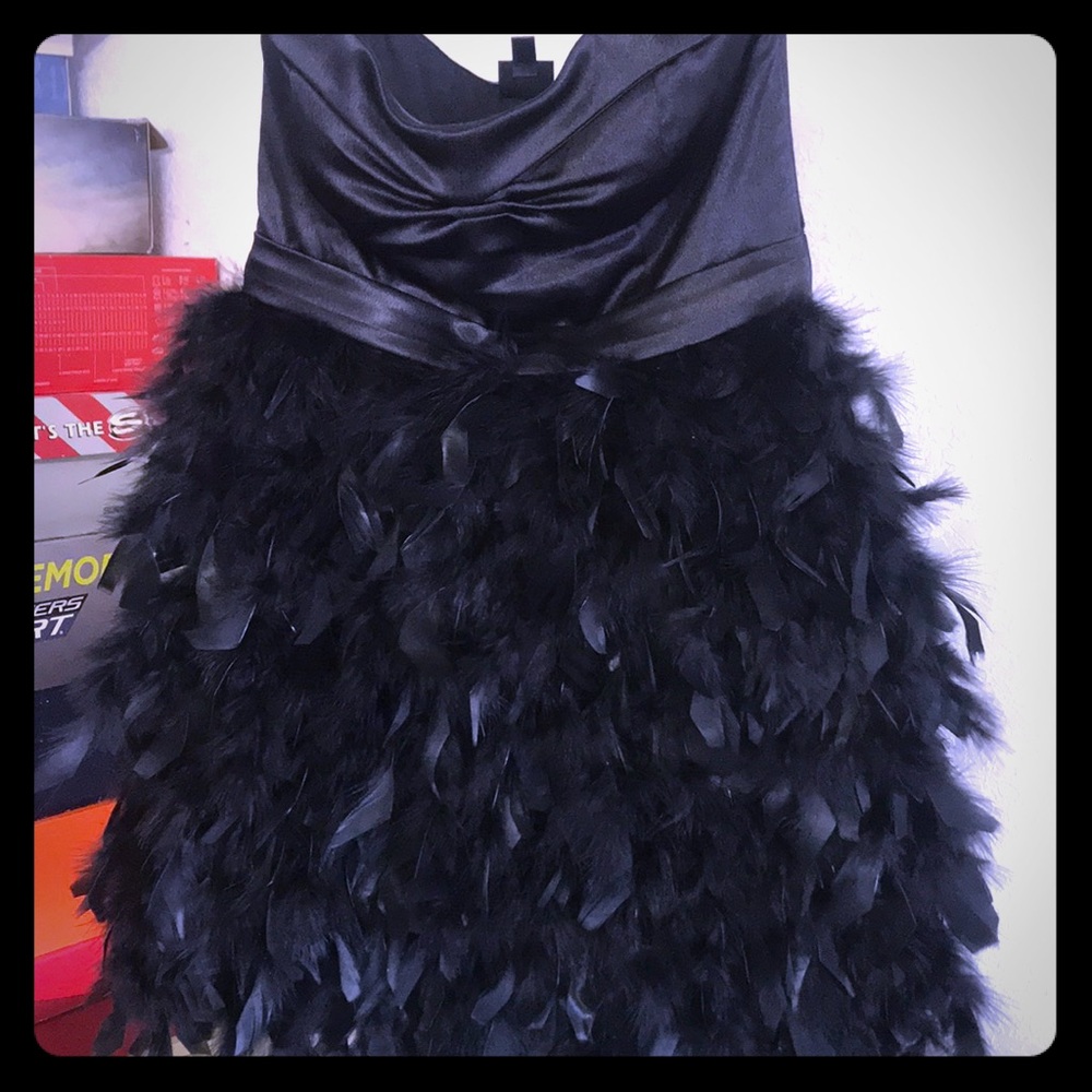 Black Feather Dress